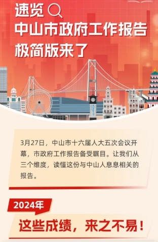 劃重點！2025年中山市政府工作報告極簡版來了！